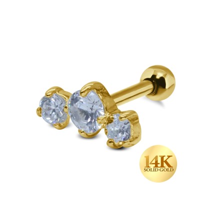 14K Gold Helix Ear Piercing 14KY-TIP-2560 (MOQ 10 pcs)
